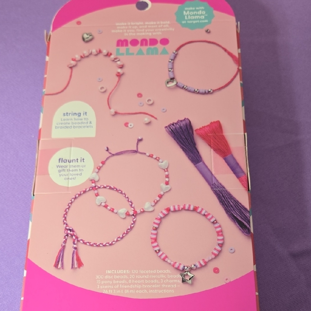 Mondo Llama Valentine's Jewelry Kit - Pink and Purple - Picture 4 of 5